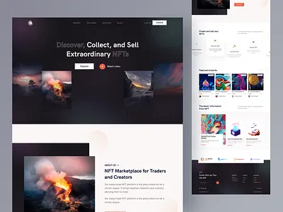 NFTs Marketplace Website 💎 app app concept crypto dashboard design designer ecommerce ethereum interface landing page marketplace nft app nft web nfts marketplace product design ui web web app web design website