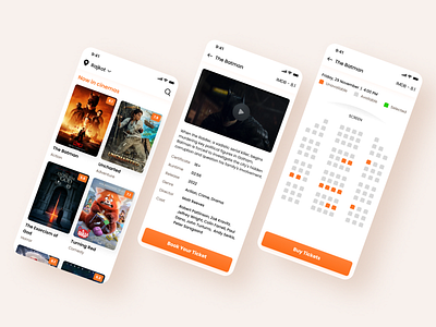 An Entertainment is Just One Tap Away! app application design design entertainment movie ticket booking app ticket booking app ui ui ux