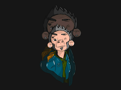 Monkey Boy design digitalart graphic design illu illustration logo minimal ui