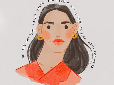 Strong Female Portrait - Editorial Illustration charlotte cardin portrait confident woman illustration confident woman portrait confident women art editorial illustration female portrait flat design portrait gouache female painting gouache female portrait gouache portrait magazine illustration sexy female portrait sexy woman portrait singer portrait strong female face strong female illustration strong female portrait textured design woman illustration women portrait illustration