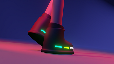 Glowing Shoes 3d 3ddesign blender graphicdesign shoe