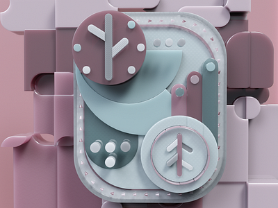 Abstract composition 3d animation art c4d cinema4d design illustration logo octane render