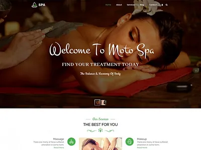 Beauty Spa & Massage Salon WordPress Theme beauty hair salon html templates spa wordpress theme