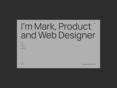 Portfolio Website 2021 - Mark Gerkules animation branding cv design graphic design graphicdesign logo minimal minimalistic motion graphics personalwebsite portfolio portfoliowebsite typography ui userexperiance userinterface ux webdesign website