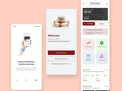 Asset management app design minimalist product design research ui uidesign ux