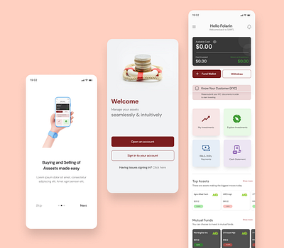 Asset management app design minimalist product design research ui uidesign ux