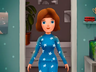 Mother advertising animation cartoon cg character children drugs illustration kids mother pills smile