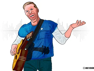 Coldplay - Chris Martin Illustration design illustration minimalist vector