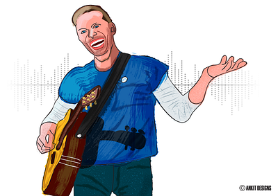 Coldplay - Chris Martin Illustration design illustration minimalist vector