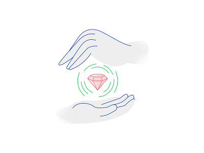 Hands and diamonds behance colors design graphic illustration illustrator photoshop ui wacom