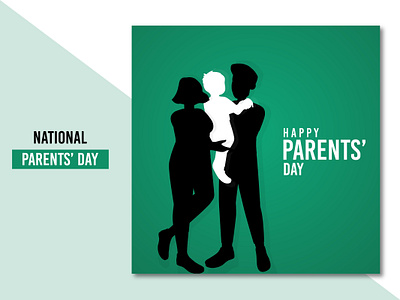 Lovely National parents' day background design free vector banner brand branding clean concept creative design flat illustration modern parents poster social media ui ux