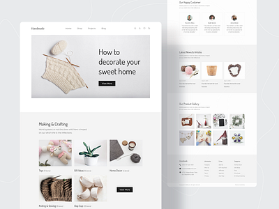 Handmade Product E-commerce Website Design 2021 trend dribbble best shot ecommerce ecommerce design ecommerce website ecommerce website design handmade product landing page landing page design landingpage popular shot redesign trends ui design ui ux ux design web design webdesign website concept website design