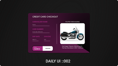 Daily UI::002 Challenge // Credit Card Checkout brainster figma practice ui ux vector