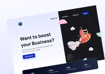 Chatbot Startup Website Ui Design landing landing page project ui uiux ux web web design webdesign