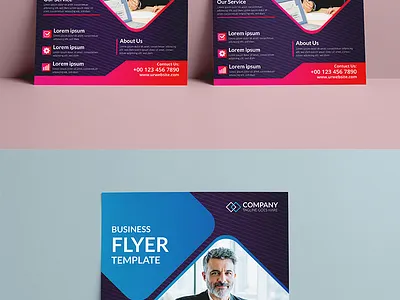 Business Flyer Template advertise branding business card corportate design flyer graphic design illustrator logo template vector