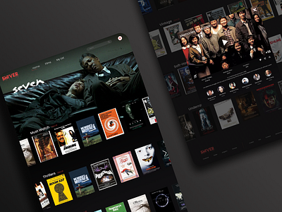 SHIVER - STREAMING WEBSITE desktop horror landing page netflix streaming ui ux web design