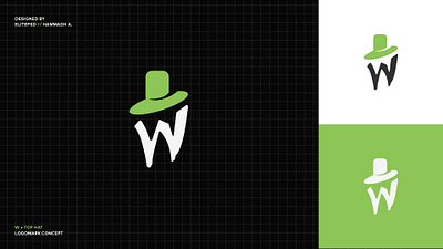 W + Top Hat // Lettermark Logo Concept branding hat lettermark logo logomark monogram tophat w