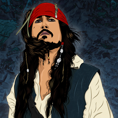 Jack Sparrow artwork digital digital painting digitalart drawing illustration illustration digital texture vector vector art