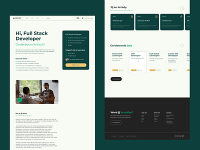 Arcady job vacancy page branding design identity job job details job page minimal sticky ui ux vacancy vacancy page
