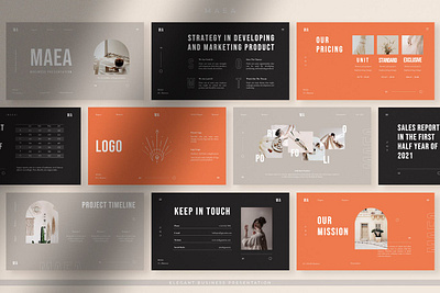 Maea - Elegant Brand Identity Multipurpose Templates clean colorful company corporate google slides keynote modern multipurpose multipurpose template photography pitch deck portfolio powerpoint presentation studio template unique web design web development website