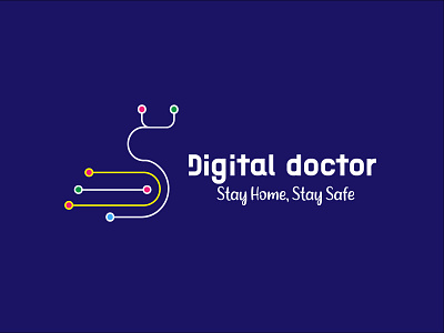 Digital Doctor || Stay Home, Stay Safe|| New logo designe 2021 agency logo backbon brandidentity branding care chiropractor clinic creativelogo doctor doctor logo health icon designe letter s logo logo designe logo designer medical modern logo skeleton technology wellness