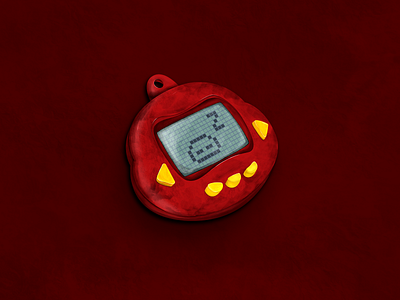 Tamagotchi 90s design digital art draw eletronic graphic design icon illustration illustrator photoshop red tamagotchi toy vector vector art