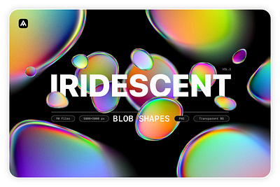 Iridescent Blob Shapes Collection 3d abstract aesthetic background blob blur bubble chrome colorful design dimensional element fluid gradient holographic iridescent isolated liquid metaball pearl