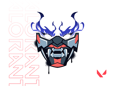 Valorant • Yoru Mask Spray icon illustration logo mask oni ui ui design valorant vector web design yoru