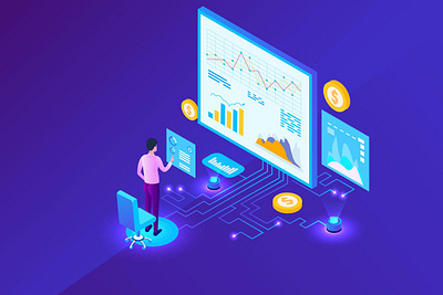 Marketing Analysis Isometric Concept 3d animation 3d art 3d illustration agency analysis app business chart company concept enine graph illustration isometric marketing optimization page search seo services