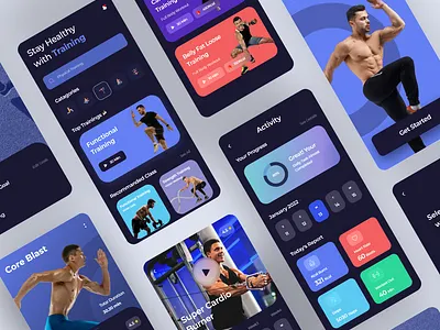 Fitness Mobile Applications Design apple fitness cardio exercise app design fitness fitness app design fitness ui gym gym app design gym website healthy gym healthy life mobile app design muscle nutrition personal trainer website saas app design sports sports app design workout workout app design