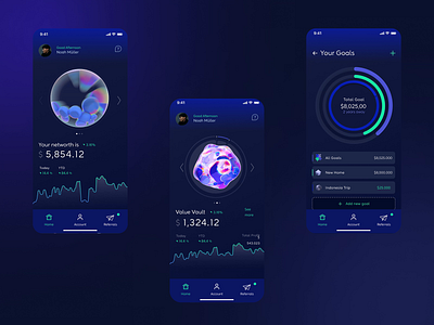 Forbes Q.AI Investment Dashboard animation app appstore figma finance fintech investment investmentapp mobile money motion graphics product ui ux