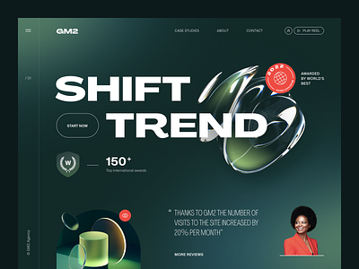 GM2 Website design interface product service startup ui ux web website