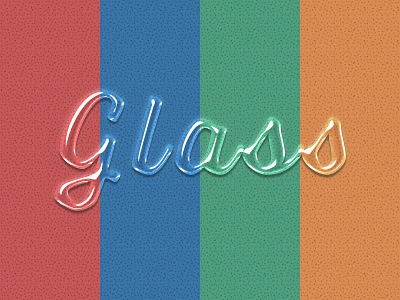 Glass Text Effect ps text style
