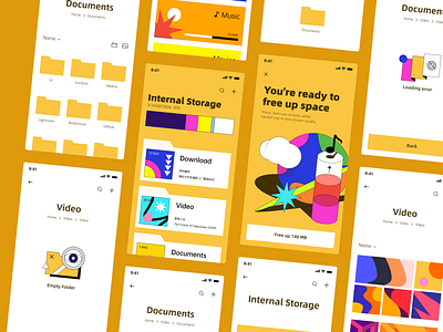 File Explorer (UI map) 404 app data design documentation file explorer graphic design icon illustration manage vector yellow
