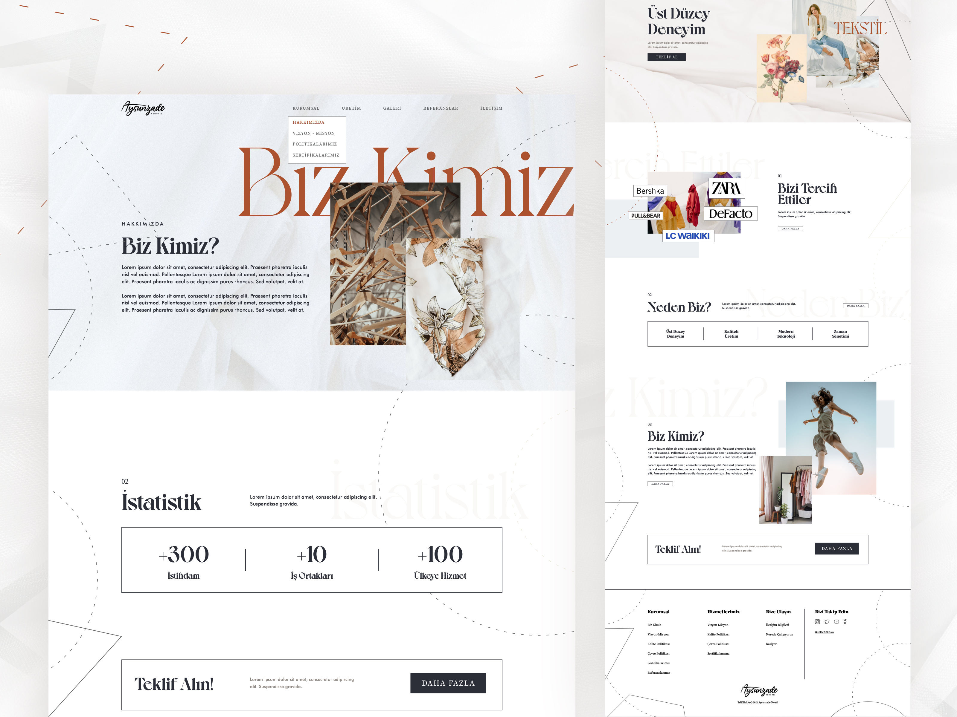 Example of Aysunzade Tekstil - Website Concept