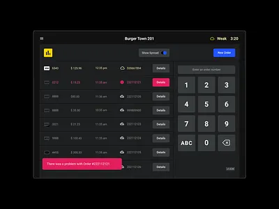 Point of Sale Orders Alerts app design icon ui ux