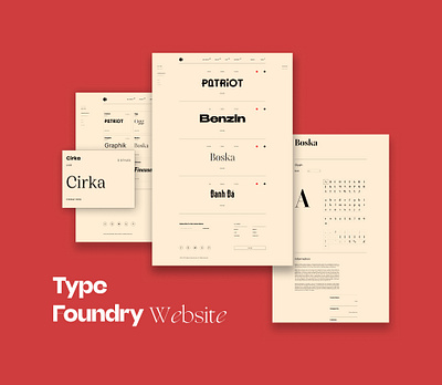 Type Foundry Redesign Website branding graphic design illustration typography ui ux