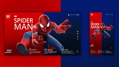 Spiderman Web UI UX Design banner design graphic design ui userinterface ux we web webdesign