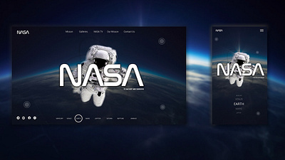 NASA website UI UX design concept banner design graphic design ui userinterface ux web webdesign