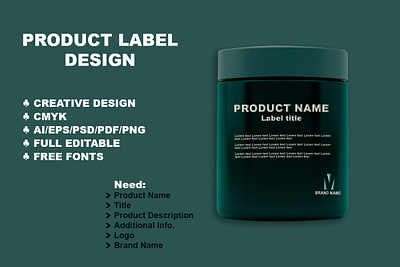 Product Label Design brand branding design graphic design illustrator label photoshop print printable design product product desgin product label design sharif