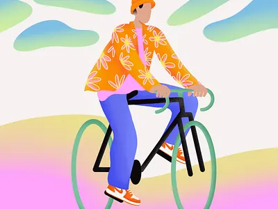 Ride a bike but make it fashion adobe illustrator bike black black design blue character cloud design dribbble dribbblers fashion flatdesign gradient graphic design graphic elements illustration jordan1 logo sneakers ui
