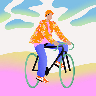 Ride a bike but make it fashion adobe illustrator bike black black design blue character cloud design dribbble dribbblers fashion flatdesign gradient graphic design graphic elements illustration jordan1 logo sneakers ui