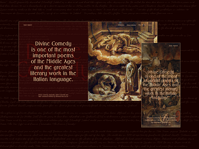 Dante Alighieri website concept brand clean concept dante design editorial fashion magazine ui website