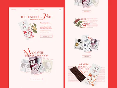 CHOCOBAR website for chocolate bars shop brand chocolate clean design e com e commerce ecom editorial fashion shop store ui website