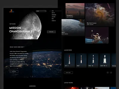 ISRO website redesign design isro logo ui ux