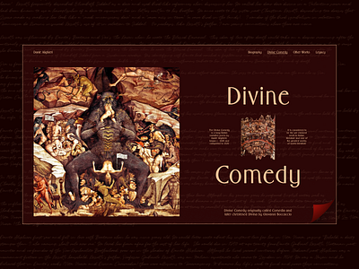 Dante Alighieri website concept brand clean concept design editorial fashion magazine ui website