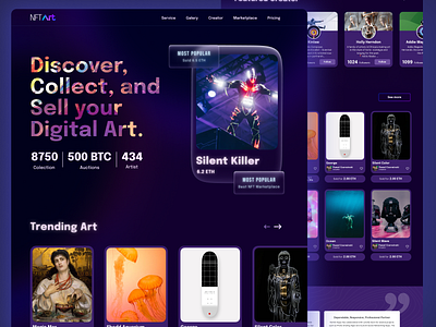 NFT art -Marketplace 😁 3d agency agency website animation branding design graphic design illustration logo marketplace mobile app mobile design motion graphics nft ui ux web design