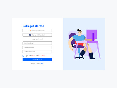 Sign Up screen dailyui design ui web