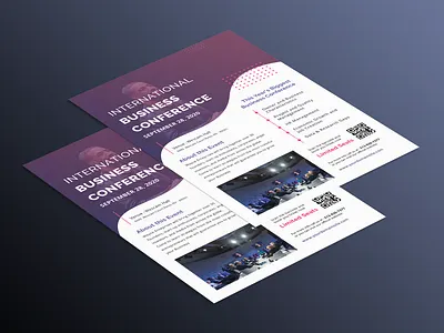BUSINESS CONFERENCE branding business conference corporate creative design flyer graphic graphic design leaflet modern print professional style