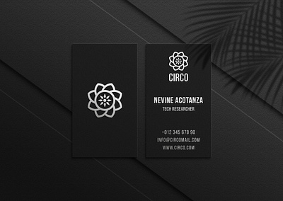 Vertical Business Card Mockup branding business business card corporate design effect emboss letterpress logo luxury mockup modern presentation silver style vertical